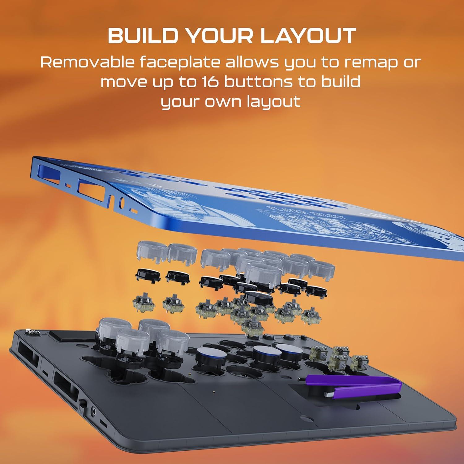 imageTurtle Beach Victrix Pro KO Leverless Fight Stick Street Fighter II Champion Edition Capcom and PlayStation Officially Licensed for PS4 PS5 PC HotSwappable RGB Switches Ergonomic