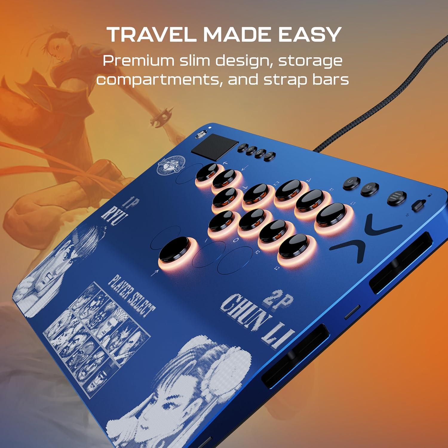 imageTurtle Beach Victrix Pro KO Leverless Fight Stick Street Fighter II Champion Edition Capcom and PlayStation Officially Licensed for PS4 PS5 PC HotSwappable RGB Switches Ergonomic