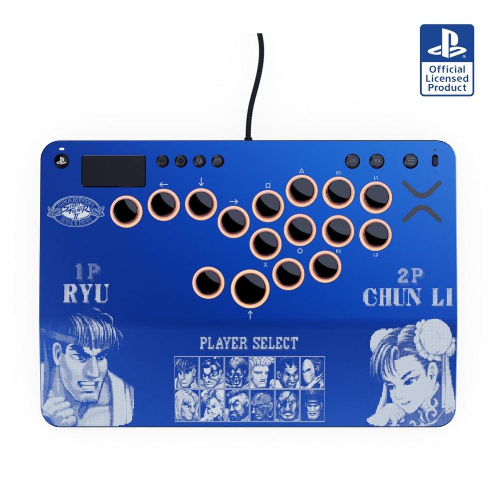 imageTurtle Beach Victrix Pro KO Leverless Fight Stick Street Fighter II Champion Edition Capcom and PlayStation Officially Licensed for PS4 PS5 PC HotSwappable RGB Switches Ergonomic