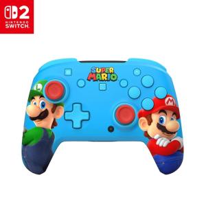 Turtle Beach Rematch Wireless Controller: Mario & Luigi – Officially Licensed for Nintendo Switch 2, Nintendo Switch – TMR Thumbsticks, Customizable RGB, Rechargeable Battery(Mario & Luigi (Blue))