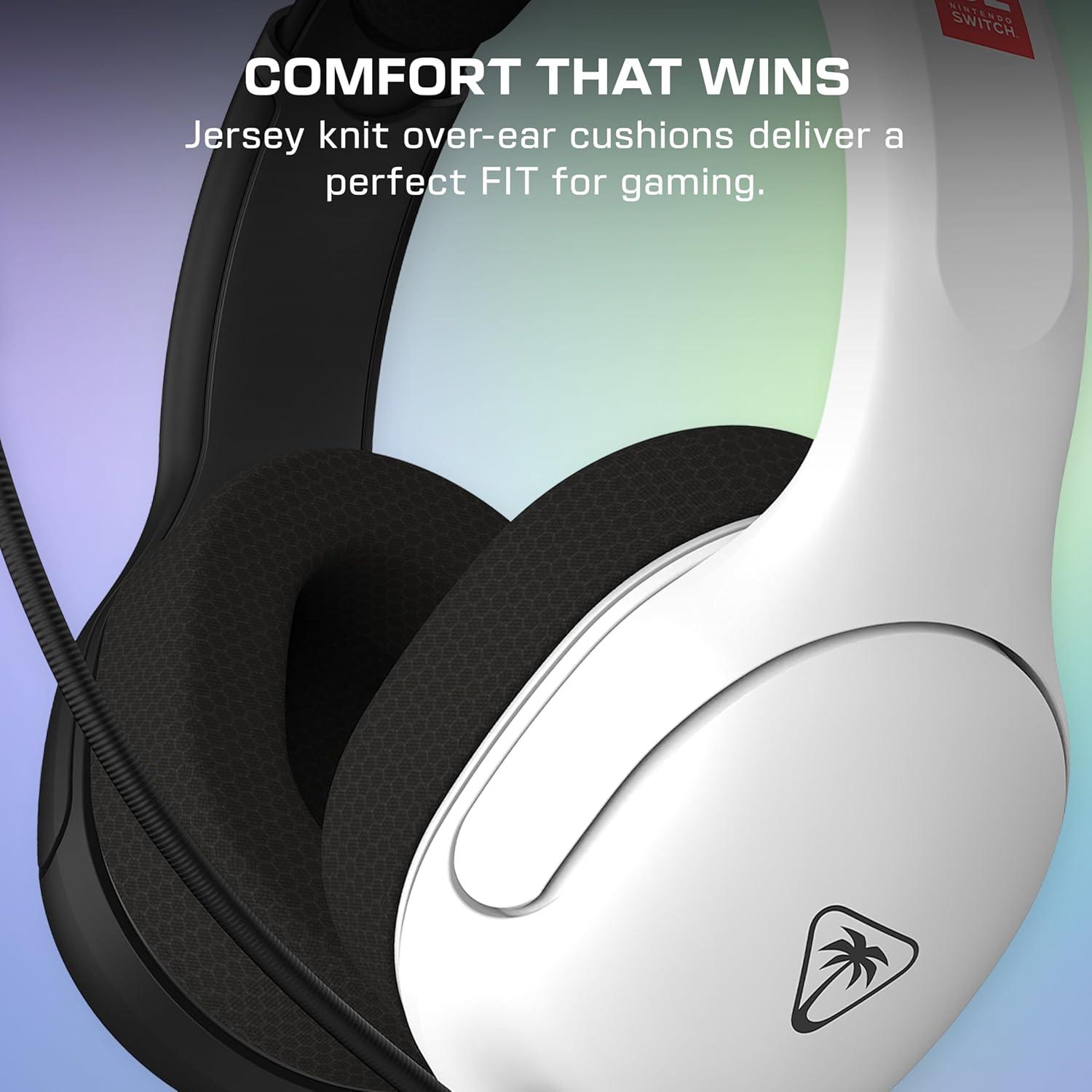 imageTurtle Beach Airlite Fit Wired Gaming Headset Mario Star Officially Licensed for Nintendo Switch 2 Nintendo Switch Durable LightweightBlack and White