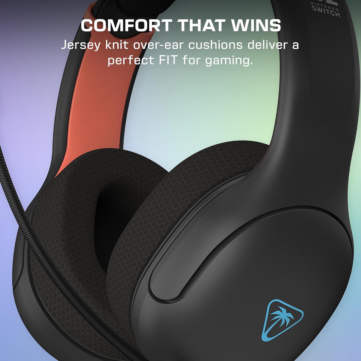 imageTurtle Beach Airlite Fit Wired Gaming Headset Mario Star Officially Licensed for Nintendo Switch 2 Nintendo Switch Durable LightweightCharcoal RedBlue