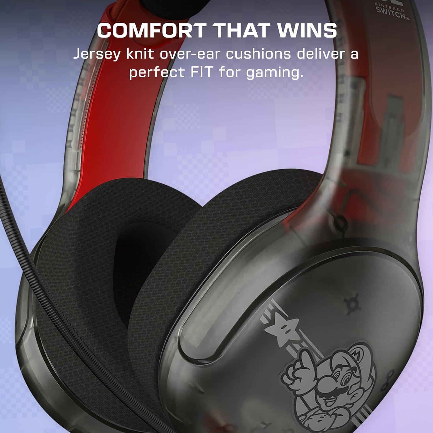 imageTurtle Beach Airlite Fit Wired Gaming Headset Mario Star Officially Licensed for Nintendo Switch 2 Nintendo Switch Durable LightweightMario Star
