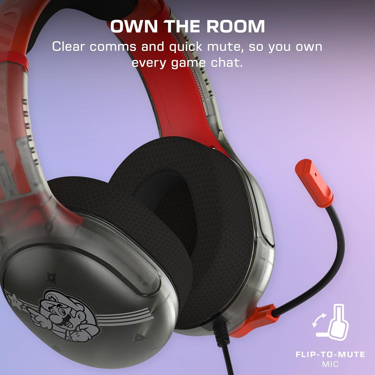 imageTurtle Beach Airlite Fit Wired Gaming Headset Mario Star Officially Licensed for Nintendo Switch 2 Nintendo Switch Durable LightweightMario Star