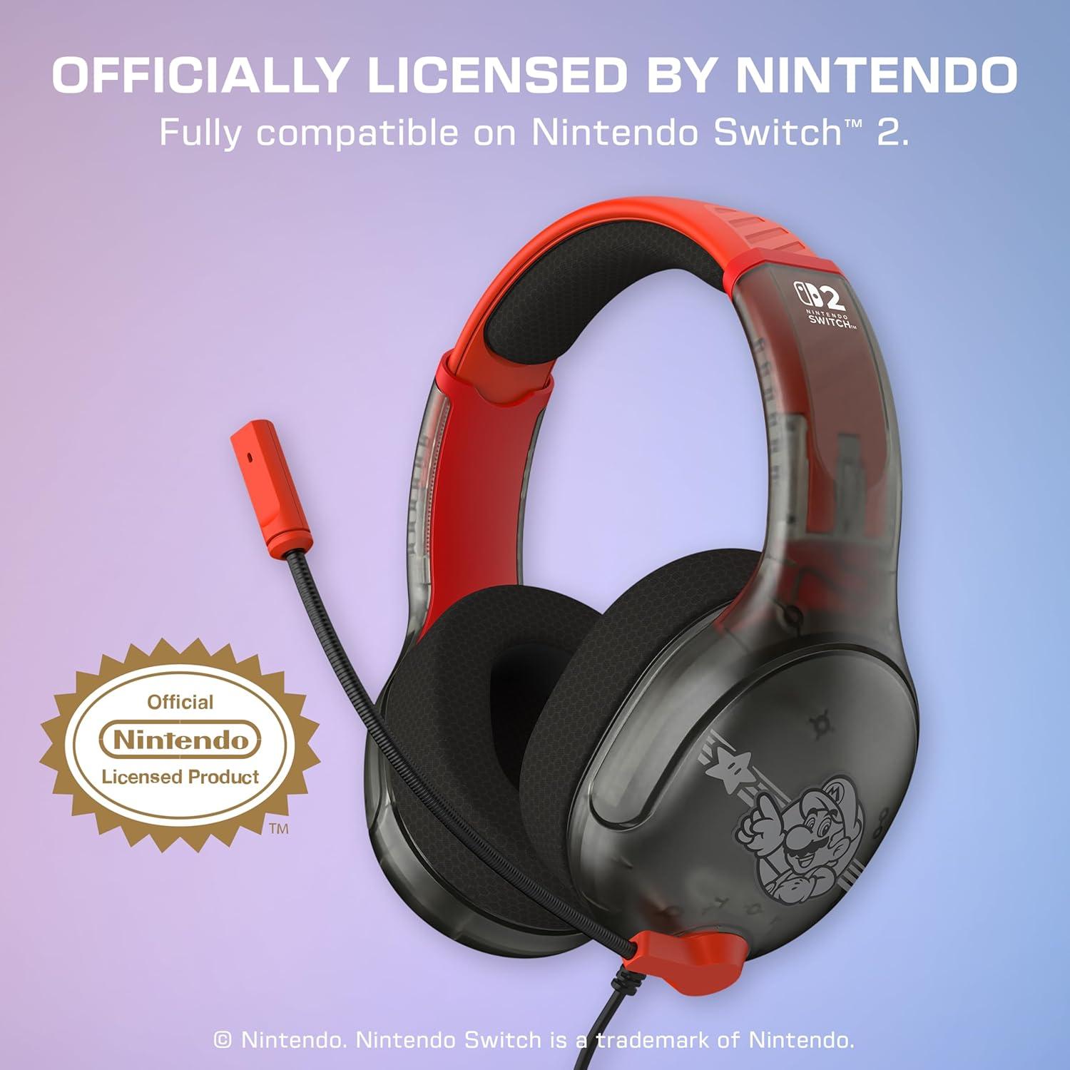 imageTurtle Beach Airlite Fit Wired Gaming Headset Mario Star Officially Licensed for Nintendo Switch 2 Nintendo Switch Durable LightweightMario Star