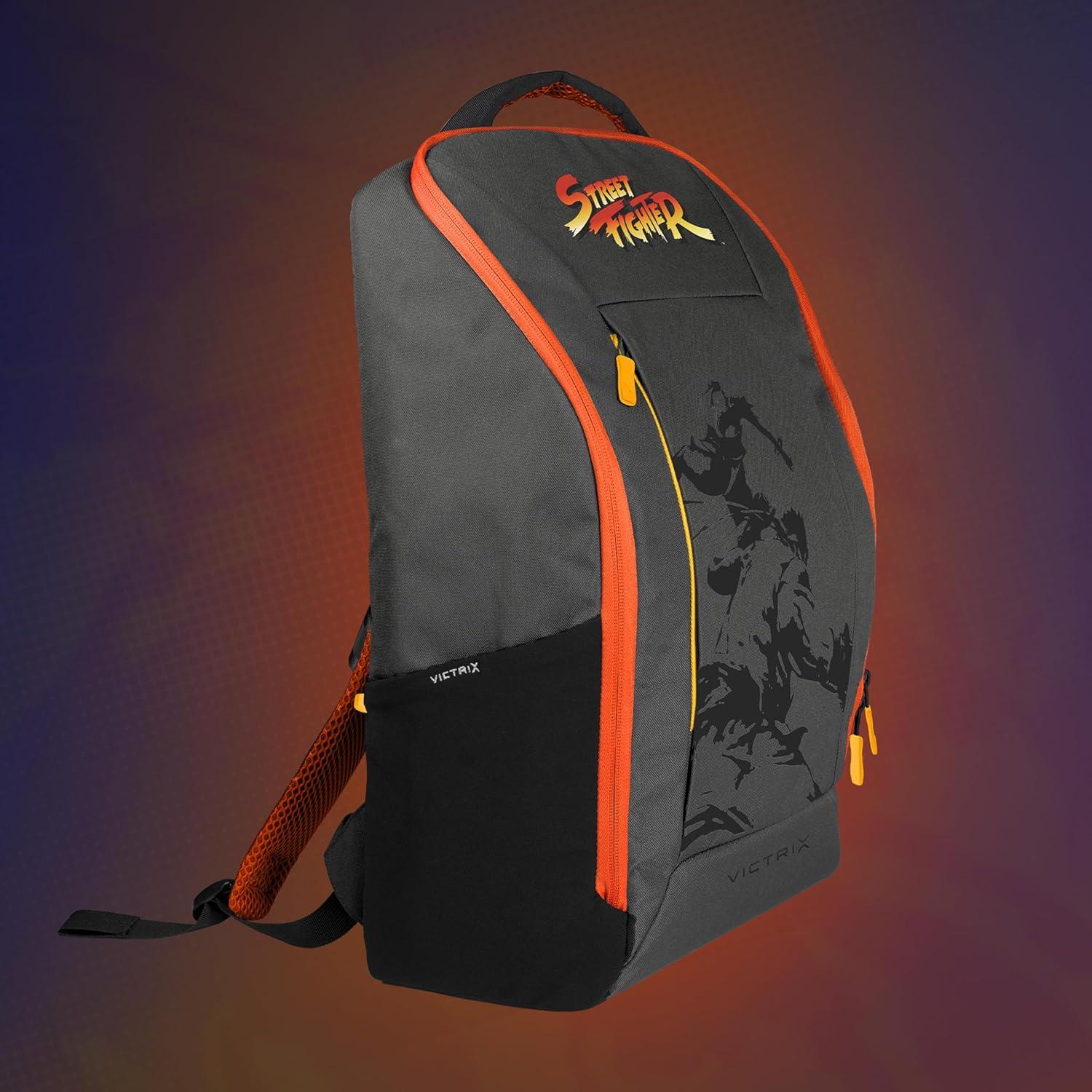 imageTurtle Beach Victrix Tournament Backpack Street Fighter Edition Officially Licensed by Capcom Gaming Backpack 15 Laptop Pocket Breathable Comfort 27L Storage Volume Travel Ready