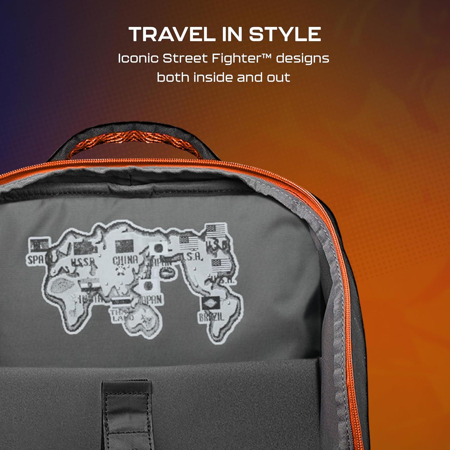 imageTurtle Beach Victrix Tournament Backpack Street Fighter Edition Officially Licensed by Capcom Gaming Backpack 15 Laptop Pocket Breathable Comfort 27L Storage Volume Travel Ready