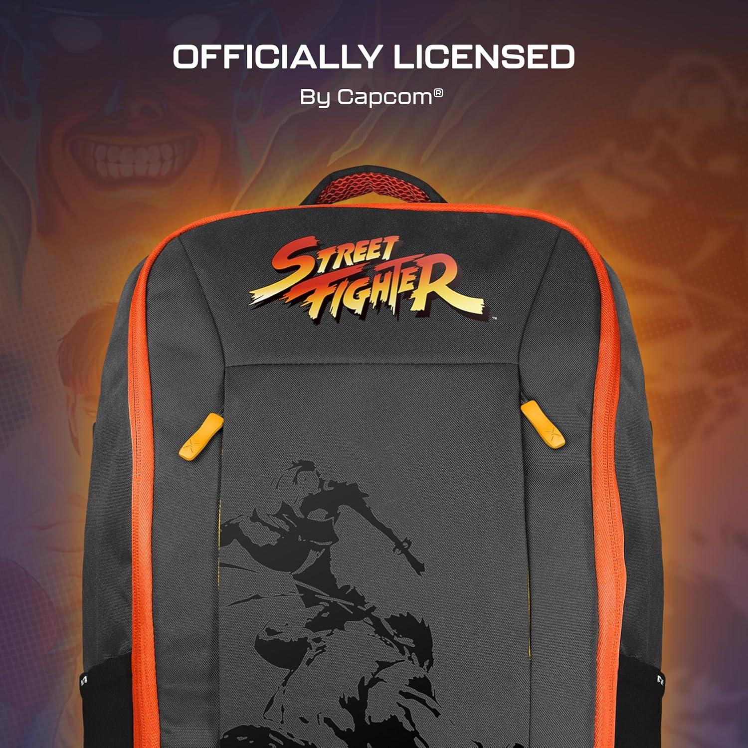 imageTurtle Beach Victrix Tournament Backpack Street Fighter Edition Officially Licensed by Capcom Gaming Backpack 15 Laptop Pocket Breathable Comfort 27L Storage Volume Travel Ready