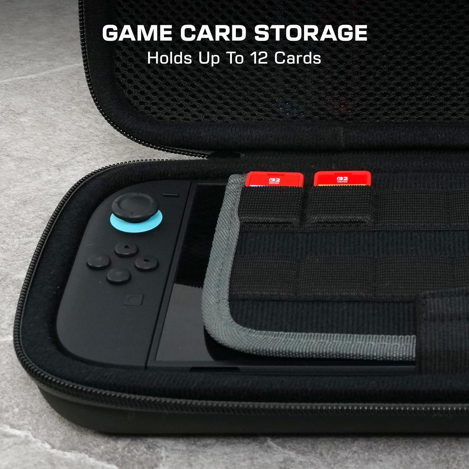 imageTurtle Beach PlayTrek Travel Case Koopa Troop Nintendo Switch 2 Nintendo Switch Nintendo Switch OLED Model Storage Protection Game Card Holder Hard Shell GlowintheDarkCharcoal Black