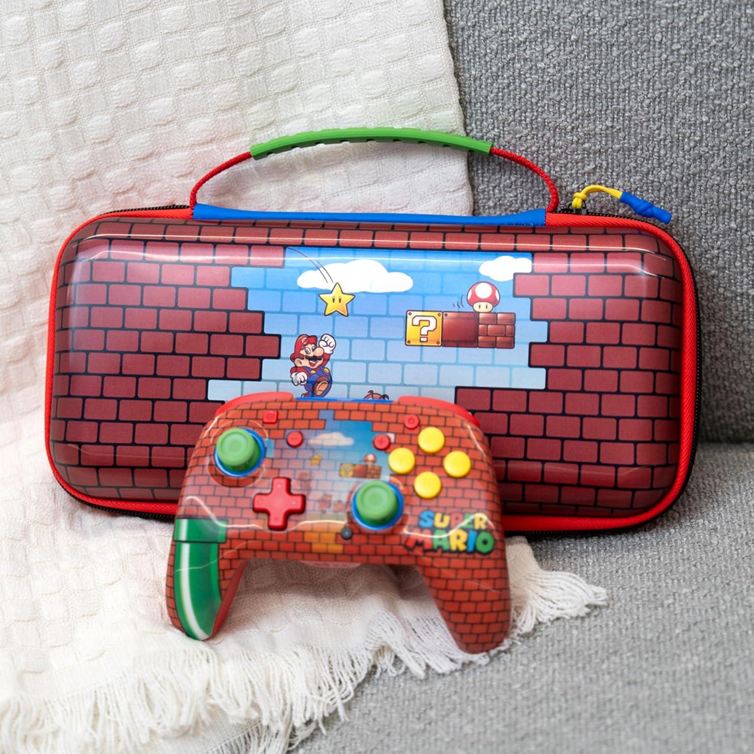 imageTurtle Beach PlayTrek Travel Case Koopa Troop Nintendo Switch 2 Nintendo Switch Nintendo Switch OLED Model Storage Protection Game Card Holder Hard Shell GlowintheDarkMario Bricks