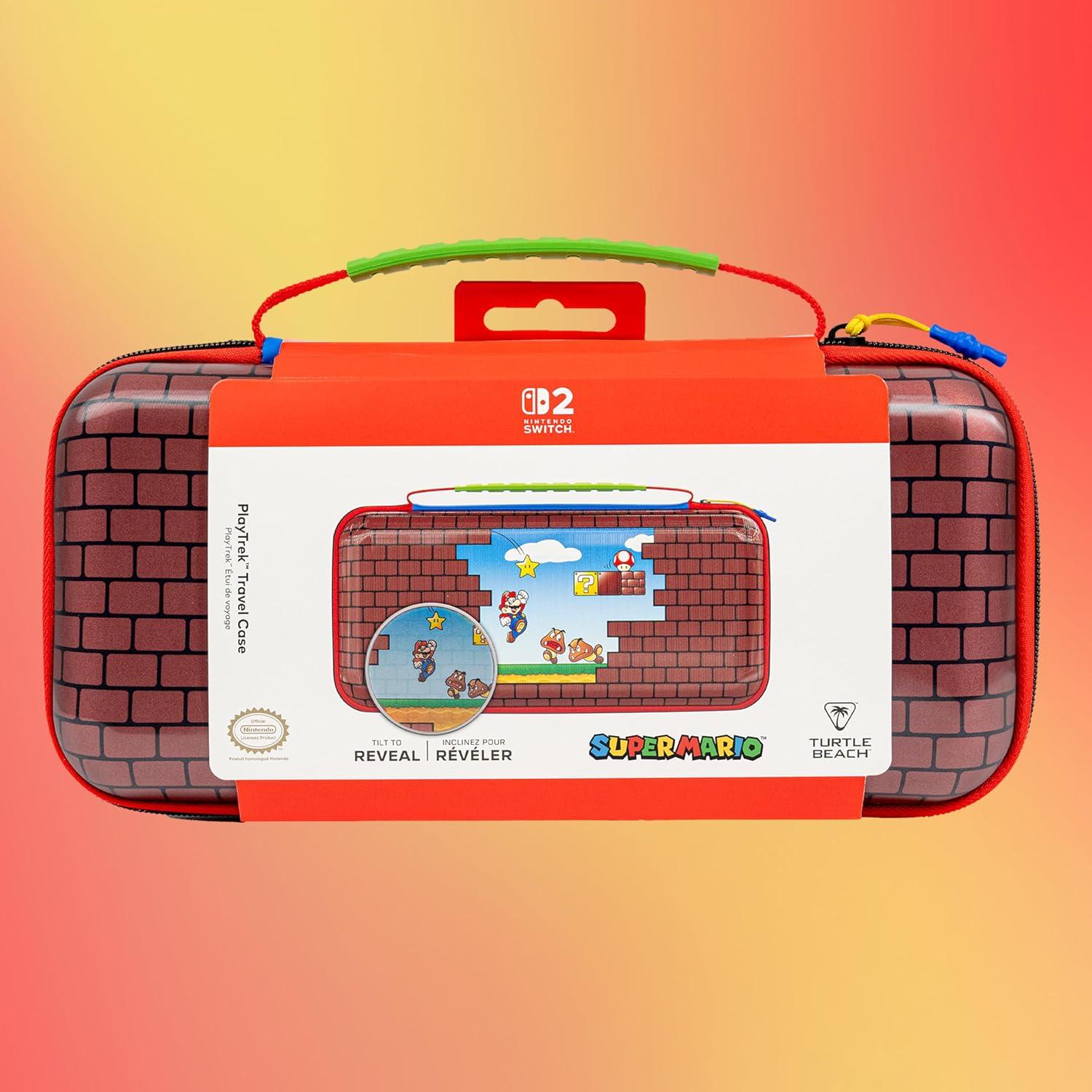 imageTurtle Beach PlayTrek Travel Case Koopa Troop Nintendo Switch 2 Nintendo Switch Nintendo Switch OLED Model Storage Protection Game Card Holder Hard Shell GlowintheDarkMario Bricks