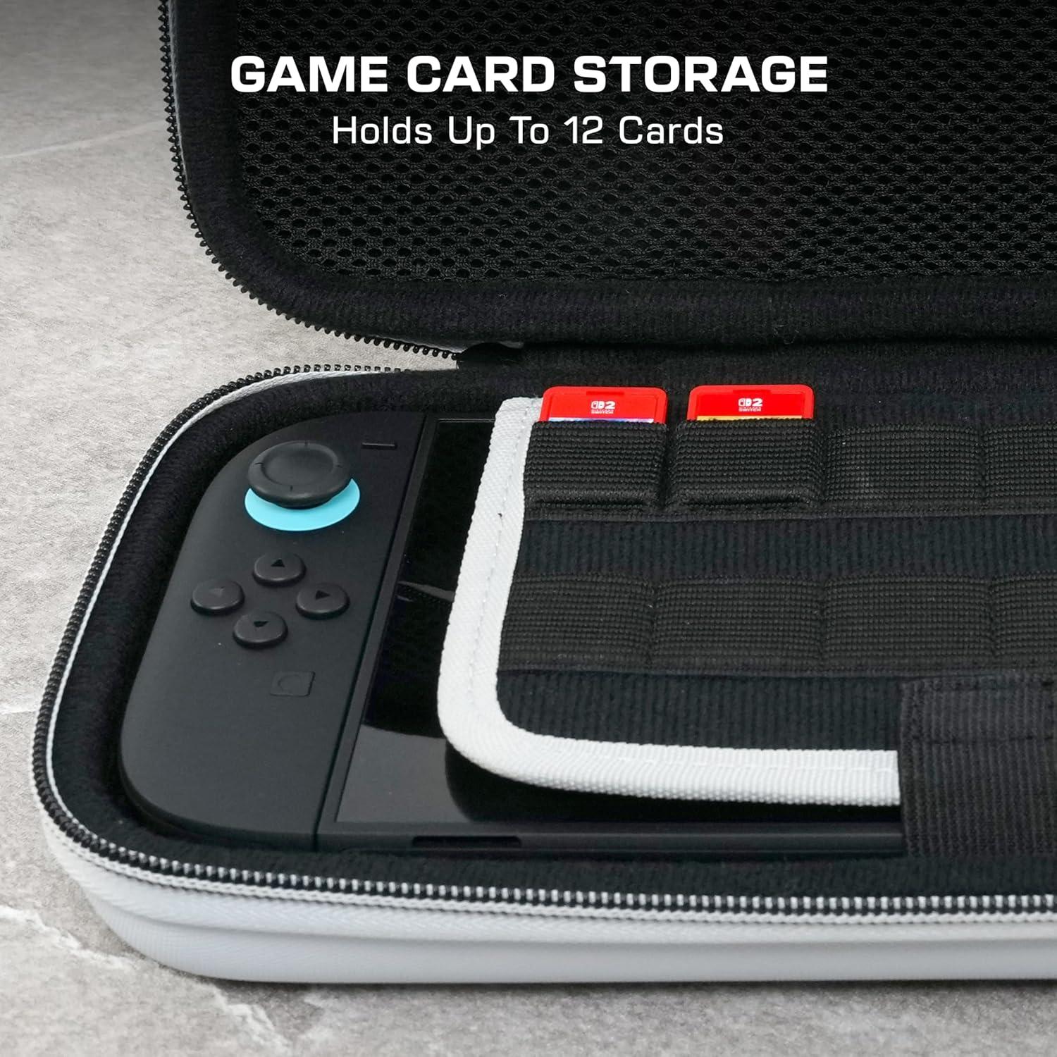 imageTurtle Beach PlayTrek Travel Case Koopa Troop Nintendo Switch 2 Nintendo Switch Nintendo Switch OLED Model Storage Protection Game Card Holder Hard Shell GlowintheDarkStellar White