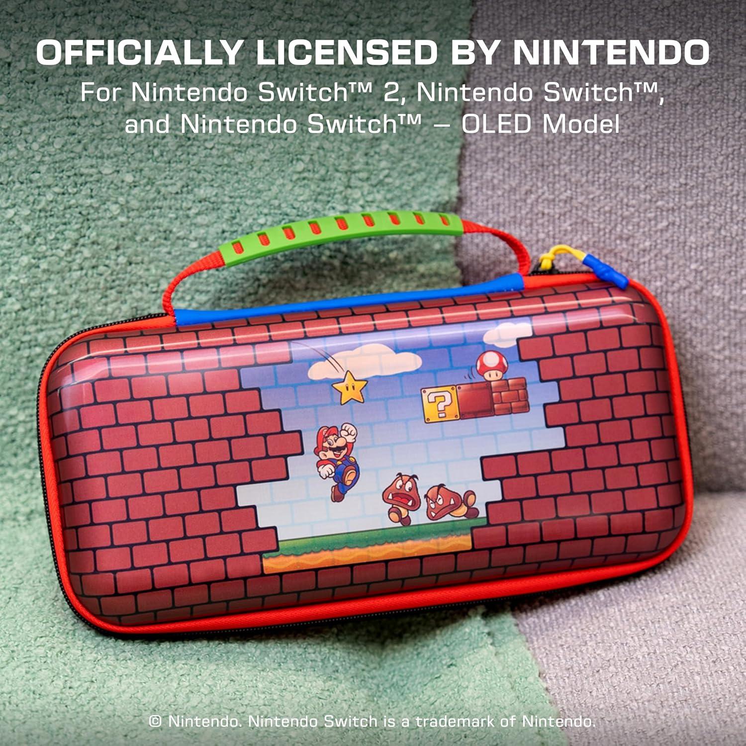 imageTurtle Beach PlayTrek Travel Case Koopa Troop Nintendo Switch 2 Nintendo Switch Nintendo Switch OLED Model Storage Protection Game Card Holder Hard Shell GlowintheDarkMario Bricks