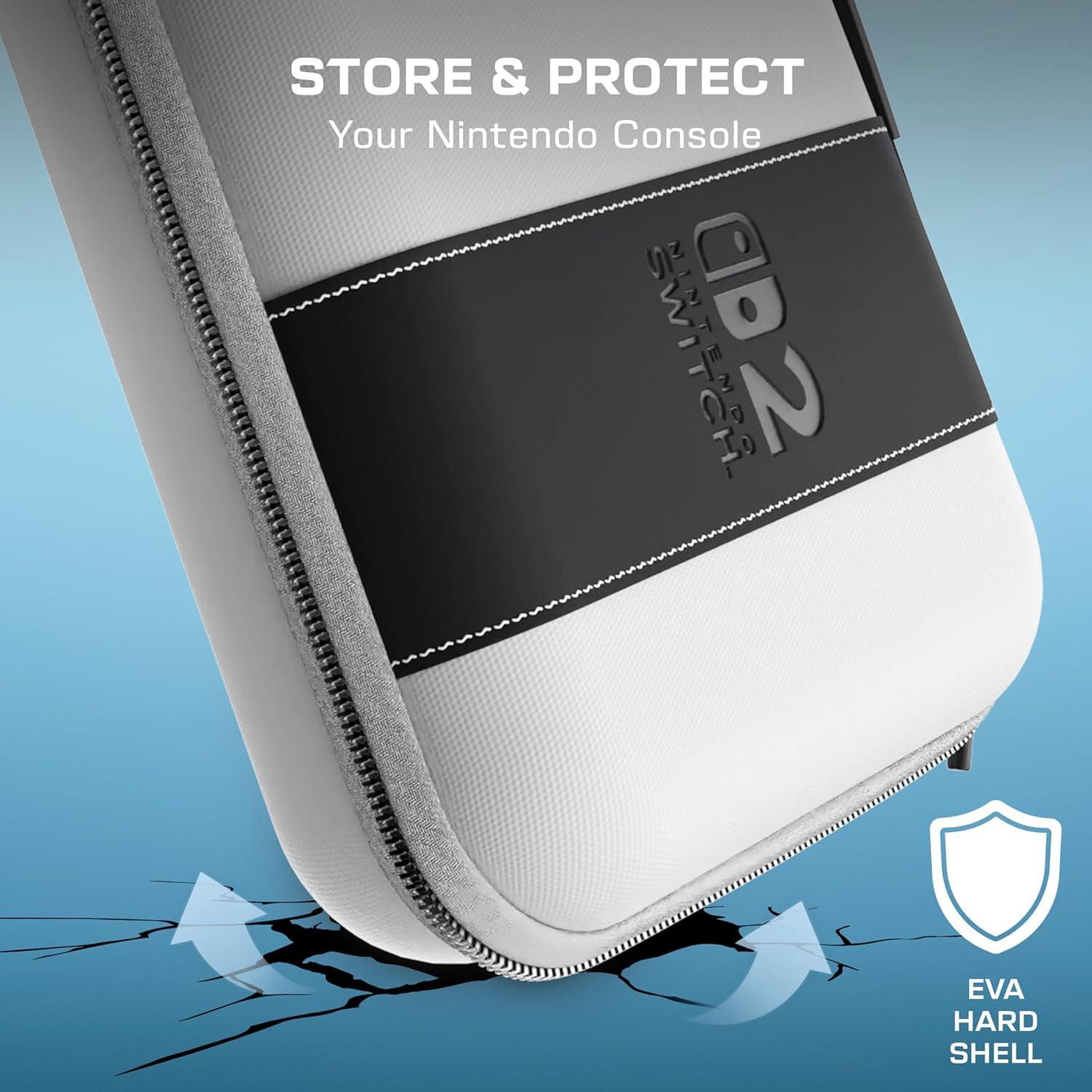 imageTurtle Beach PlayTrek Travel Case Koopa Troop Nintendo Switch 2 Nintendo Switch Nintendo Switch OLED Model Storage Protection Game Card Holder Hard Shell GlowintheDarkStellar White