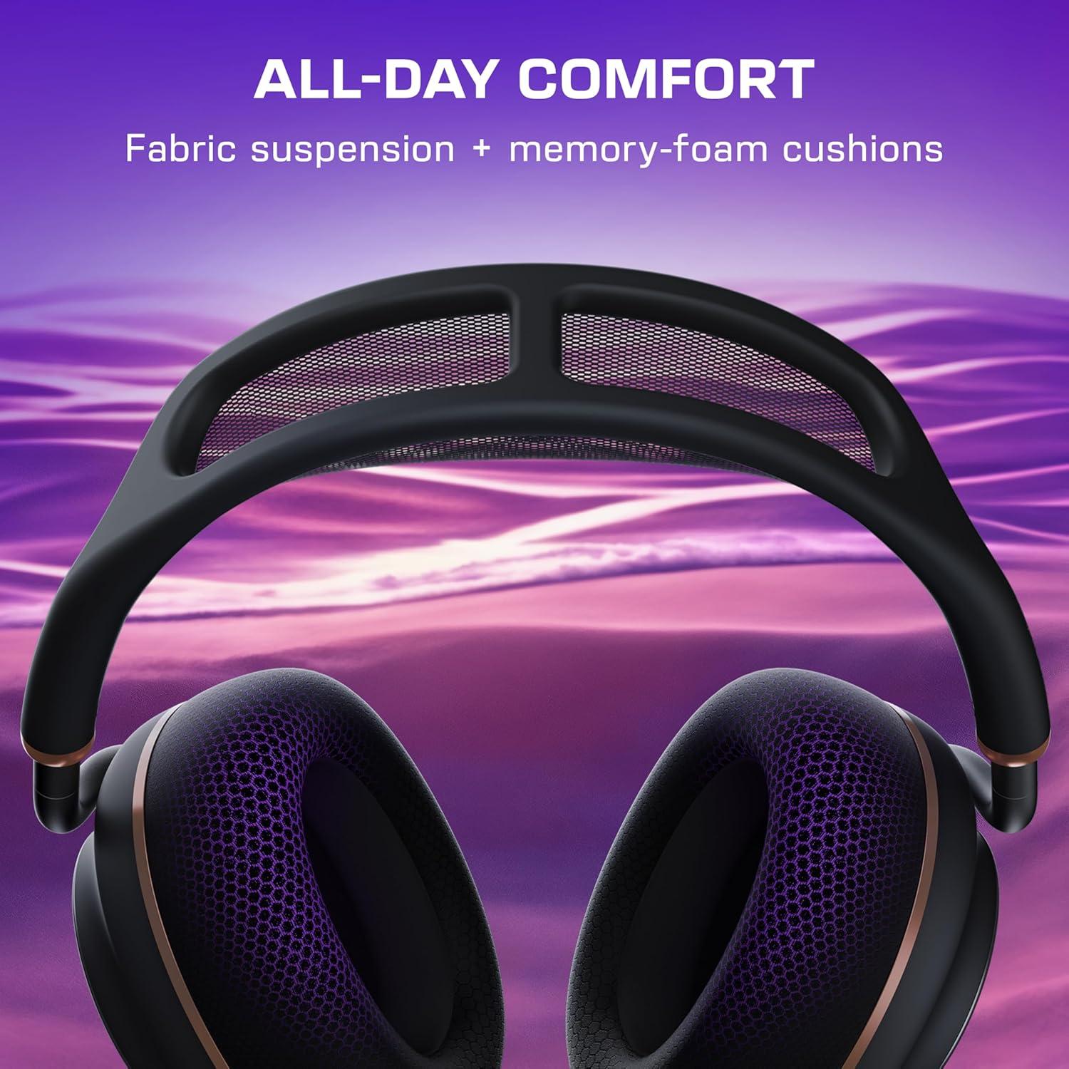 imageTurtle Beach Stealth Pro II Premium Multiplatform Wireless Gaming Headset for PC PlayStation 5 PS4 HiRes 24bit Audio Noise Cancellation Rechargeable Battery Bluetooth Boom Mic Black