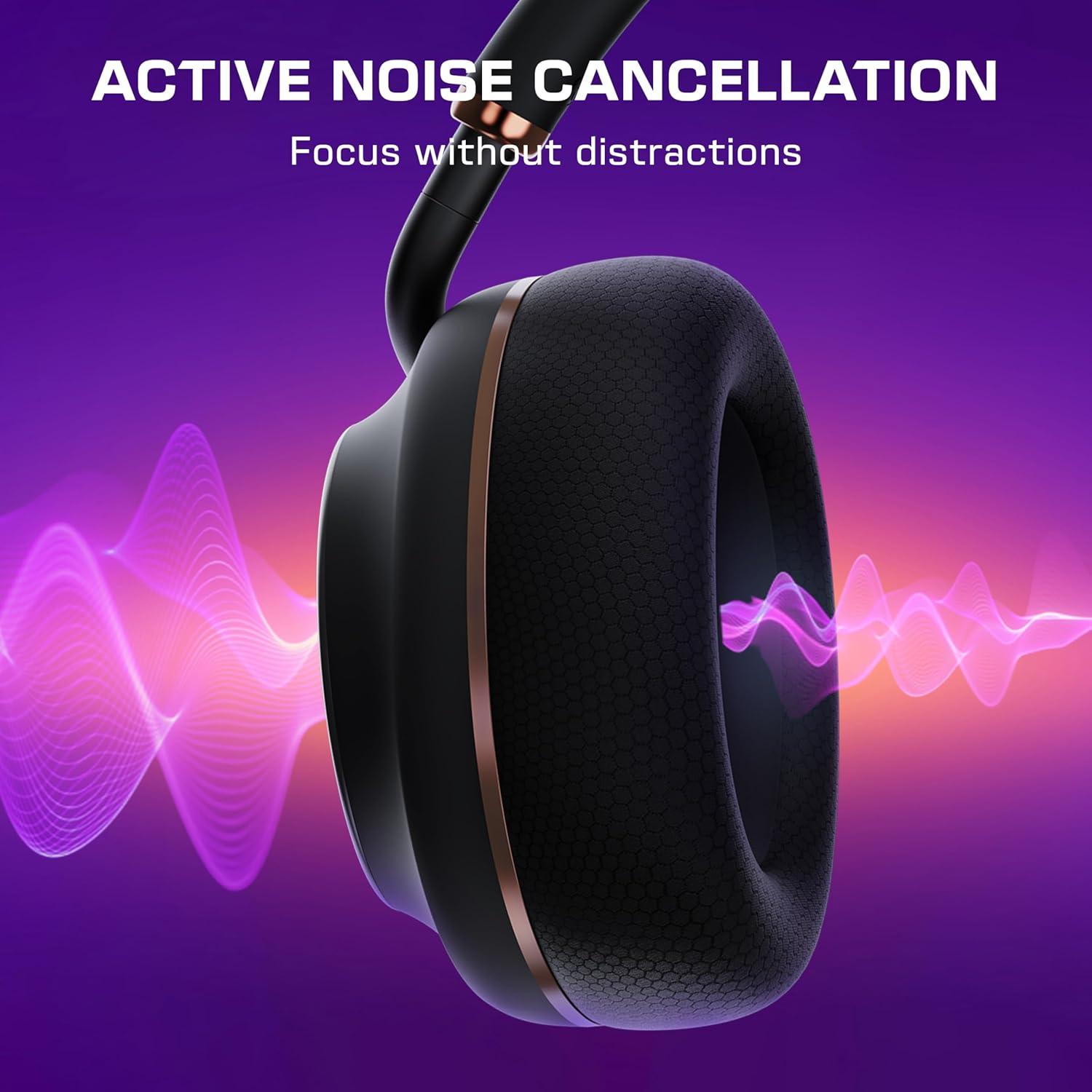imageTurtle Beach Stealth Pro II Premium Multiplatform Wireless Gaming Headset for PC PlayStation 5 PS4 HiRes 24bit Audio Noise Cancellation Rechargeable Battery Bluetooth Boom Mic Black