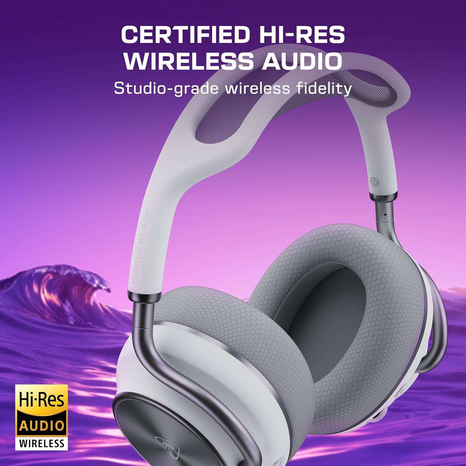 imageTurtle Beach Stealth Pro II Premium Wireless Gaming Headset for Xbox Series XS PS5 PS4 PC HiRes Audio Dolby Atmos Active Noise Cancellation Simultaneous Bluetooth 24bit Audio WhiteWhite