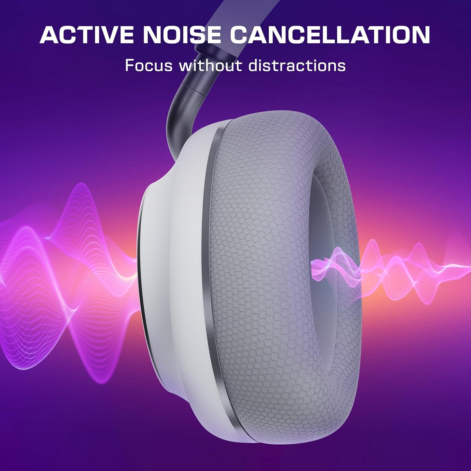 imageTurtle Beach Stealth Pro II Premium Wireless Gaming Headset for Xbox Series XS PS5 PS4 PC HiRes Audio Dolby Atmos Active Noise Cancellation Simultaneous Bluetooth 24bit Audio WhiteWhite