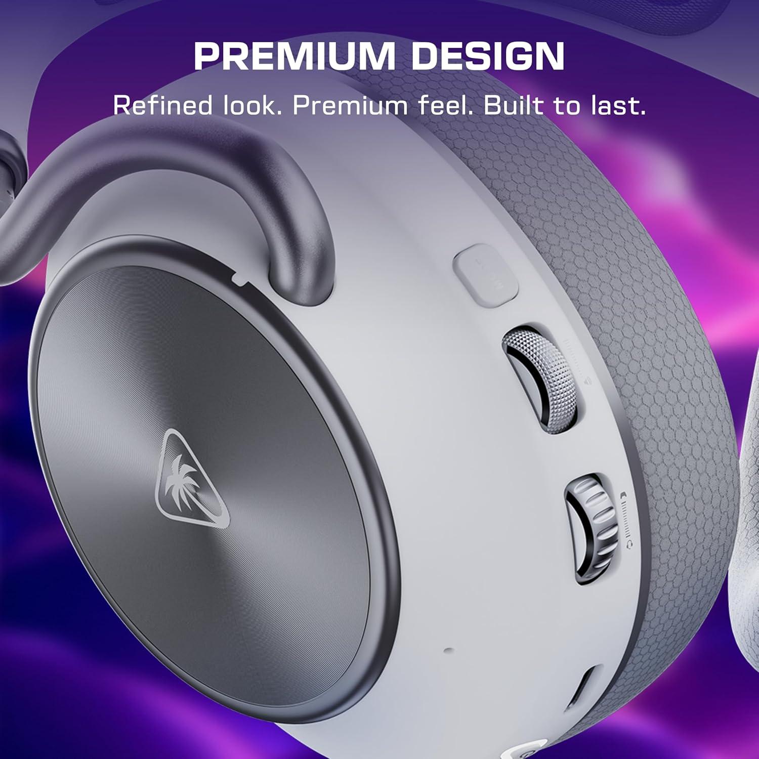 imageTurtle Beach Stealth Pro II Premium Wireless Gaming Headset for Xbox Series XS PS5 PS4 PC HiRes Audio Dolby Atmos Active Noise Cancellation Simultaneous Bluetooth 24bit Audio WhiteWhite