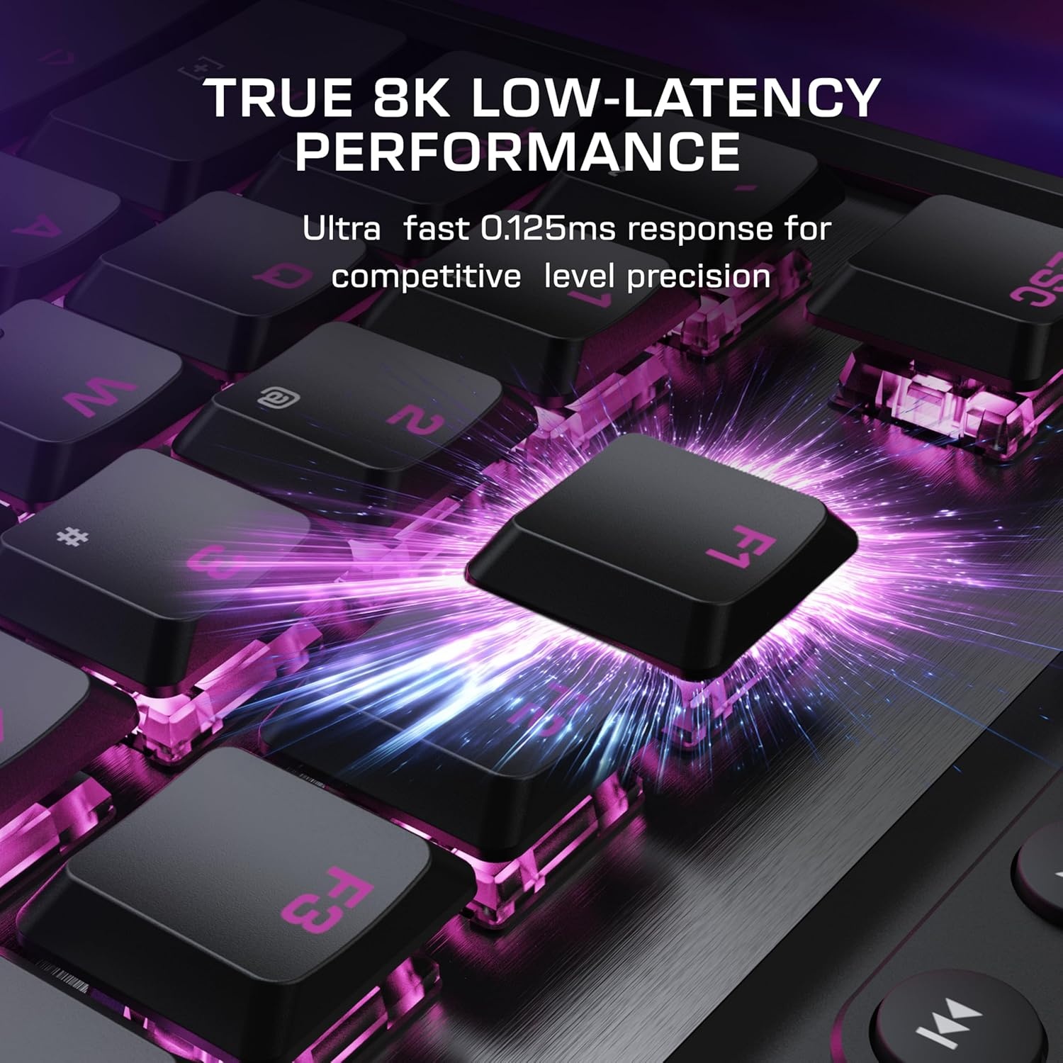 imageTurtle Beach Command Series KB7 TKL Wired Gaming Keyboard 43 Touchscreen Command Display Titan LowProfile Hall Effect Switches Double Shot PBT Keycaps True 8K Polling PerKey RGB LightingKB7 Keyboard