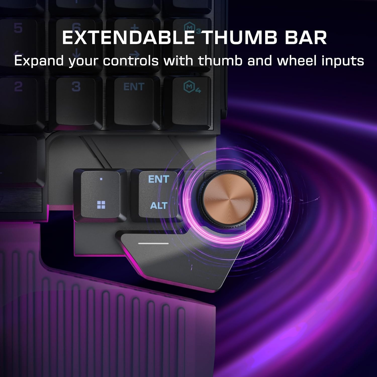 imageTurtle Beach Command Series KB7 TKL Wired Gaming Keyboard 43 Touchscreen Command Display Titan LowProfile Hall Effect Switches Double Shot PBT Keycaps True 8K Polling PerKey RGB LightingKP7 Keypad
