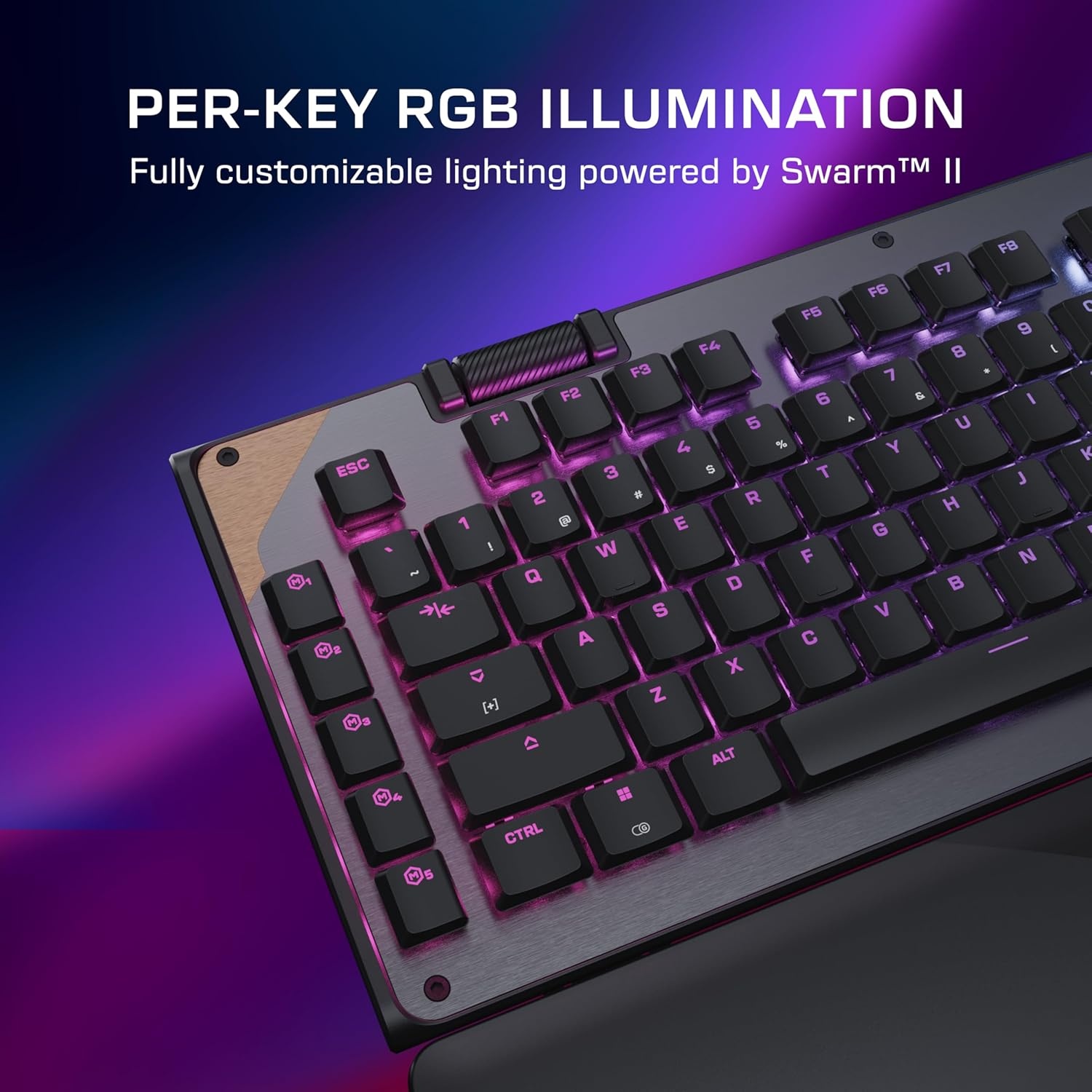 imageTurtle Beach Command Series KB7 TKL Wired Gaming Keyboard 43 Touchscreen Command Display Titan LowProfile Hall Effect Switches Double Shot PBT Keycaps True 8K Polling PerKey RGB LightingKB5 Keyboard