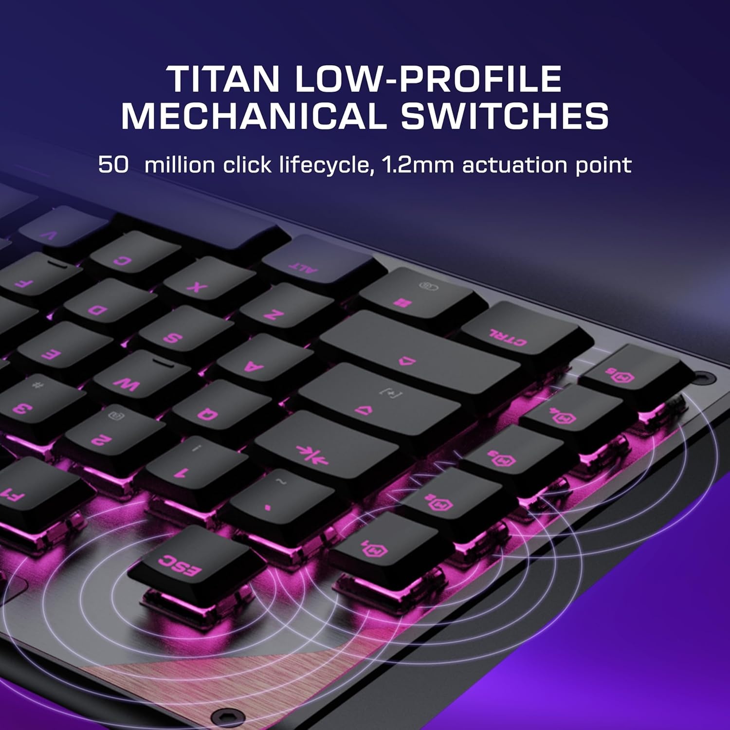 imageTurtle Beach Command Series KB7 TKL Wired Gaming Keyboard 43 Touchscreen Command Display Titan LowProfile Hall Effect Switches Double Shot PBT Keycaps True 8K Polling PerKey RGB LightingKB5 Keyboard