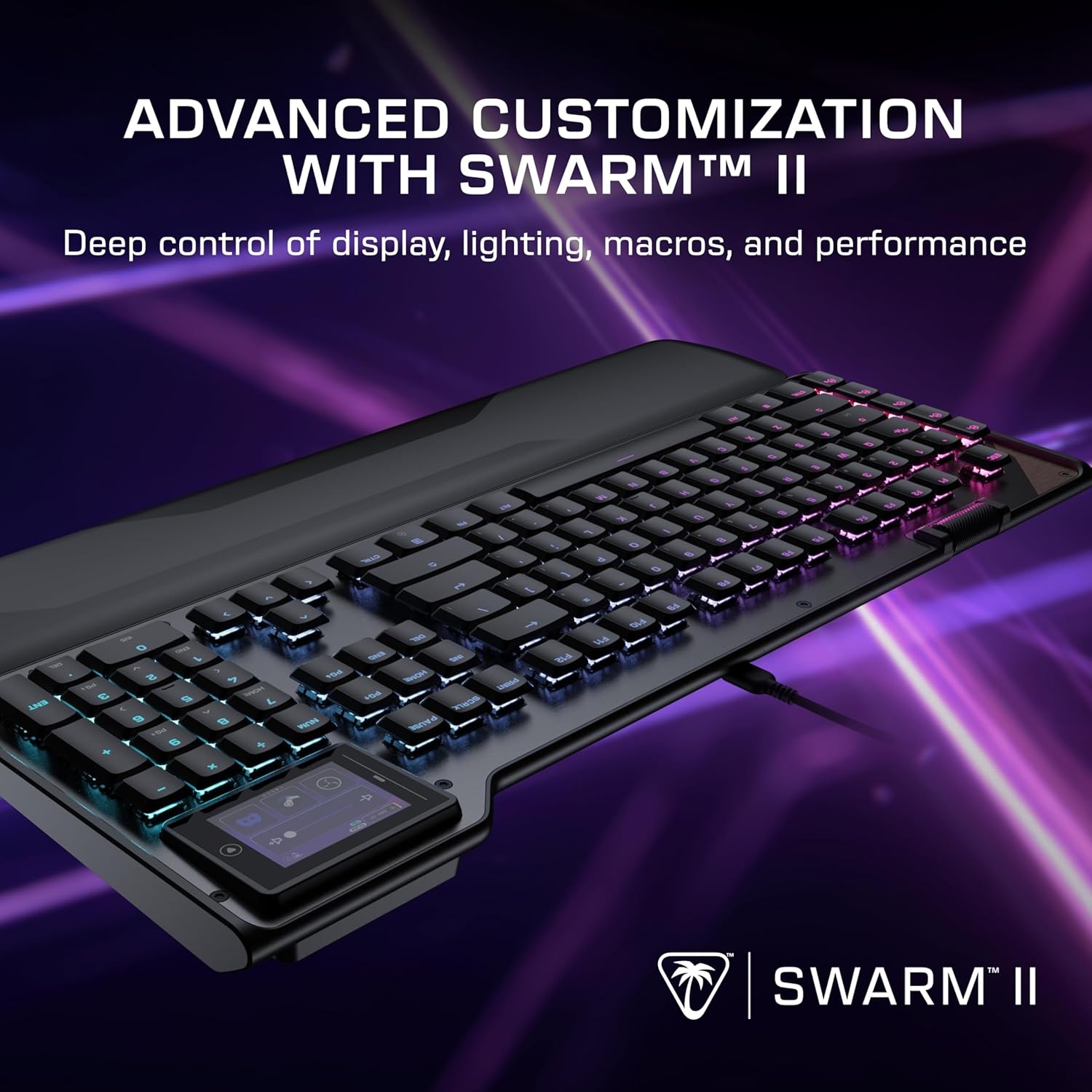 imageTurtle Beach Command Series KB7 TKL Wired Gaming Keyboard 43 Touchscreen Command Display Titan LowProfile Hall Effect Switches Double Shot PBT Keycaps True 8K Polling PerKey RGB LightingKB5 Keyboard
