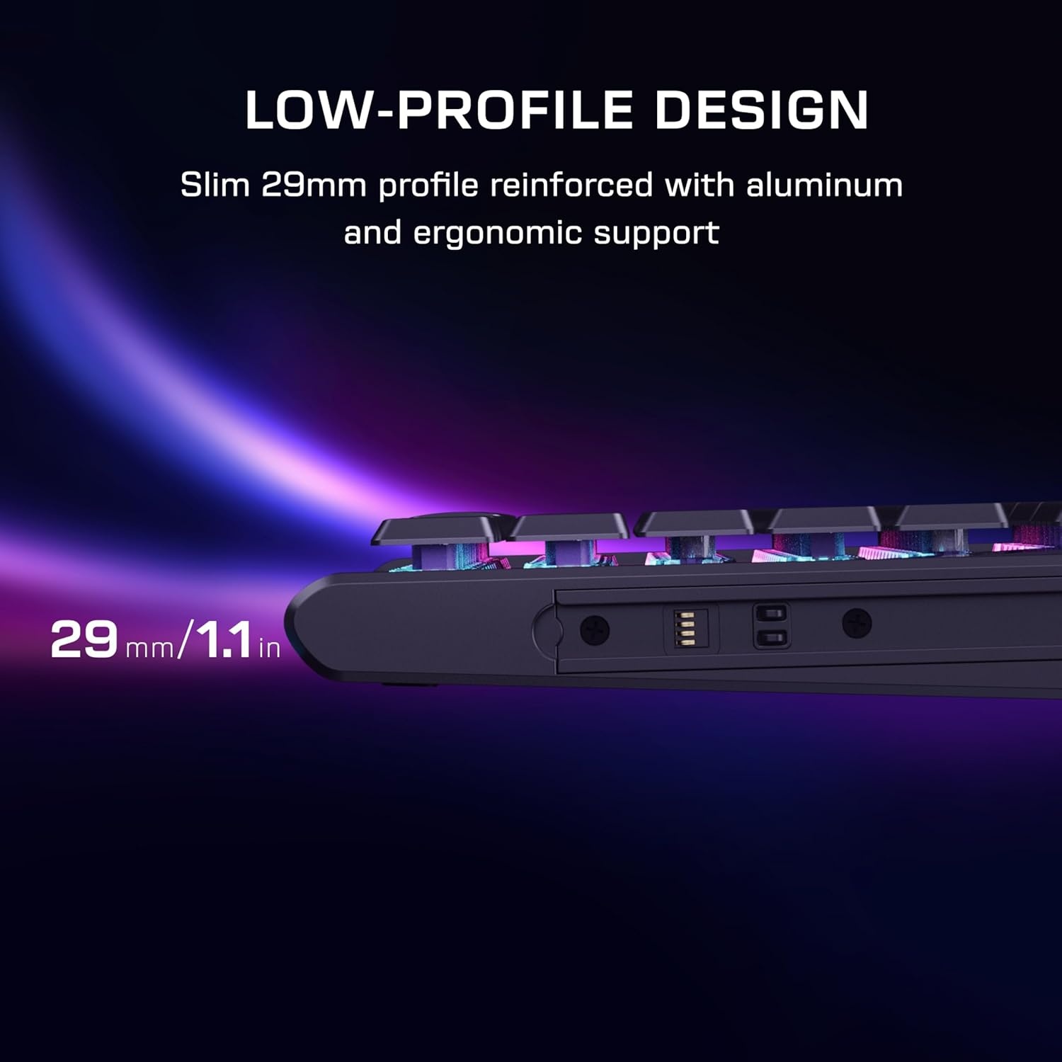 imageTurtle Beach Command Series KB7 TKL Wired Gaming Keyboard 43 Touchscreen Command Display Titan LowProfile Hall Effect Switches Double Shot PBT Keycaps True 8K Polling PerKey RGB LightingKB7 Keyboard