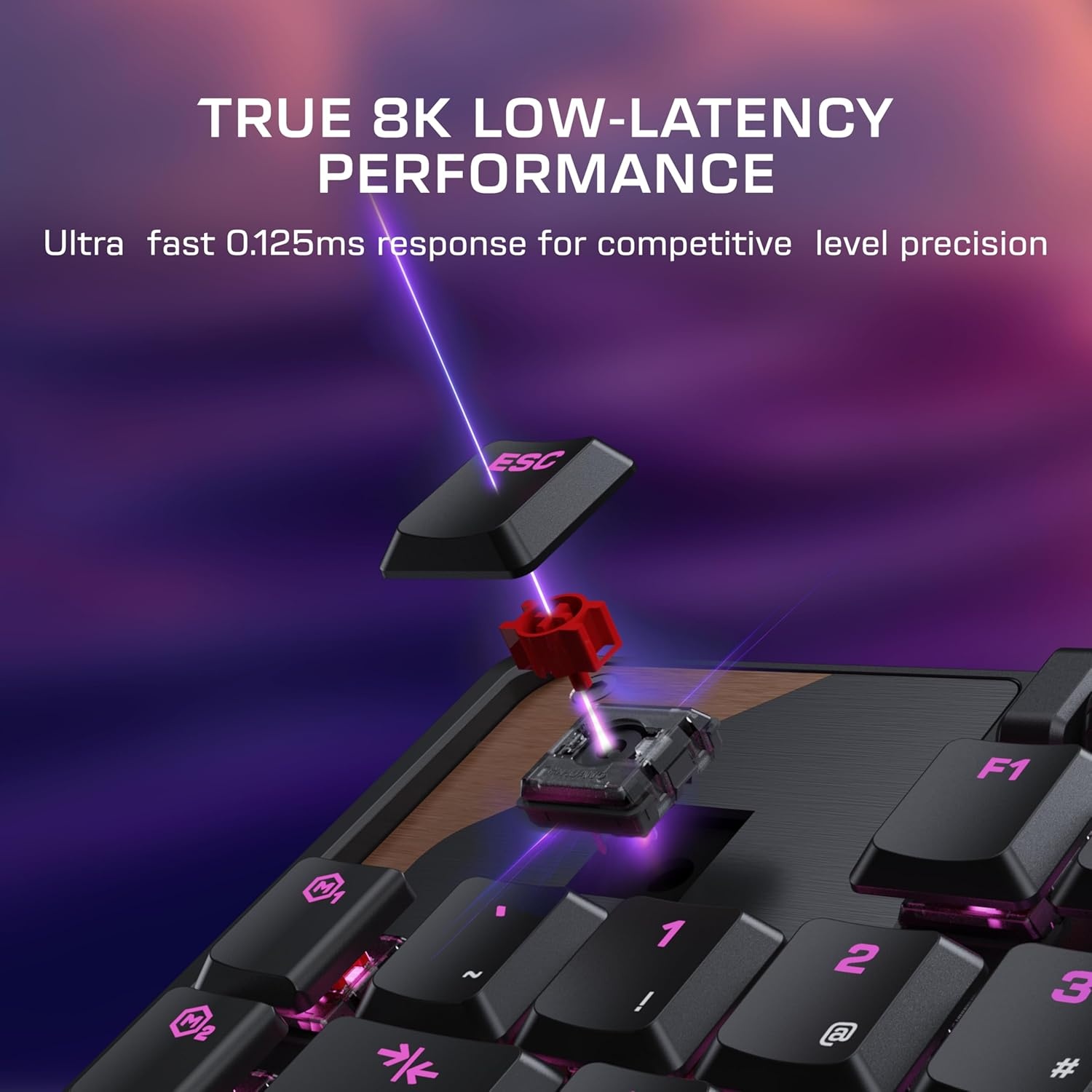 imageTurtle Beach Command Series KB7 TKL Wired Gaming Keyboard 43 Touchscreen Command Display Titan LowProfile Hall Effect Switches Double Shot PBT Keycaps True 8K Polling PerKey RGB LightingKB5 Keyboard