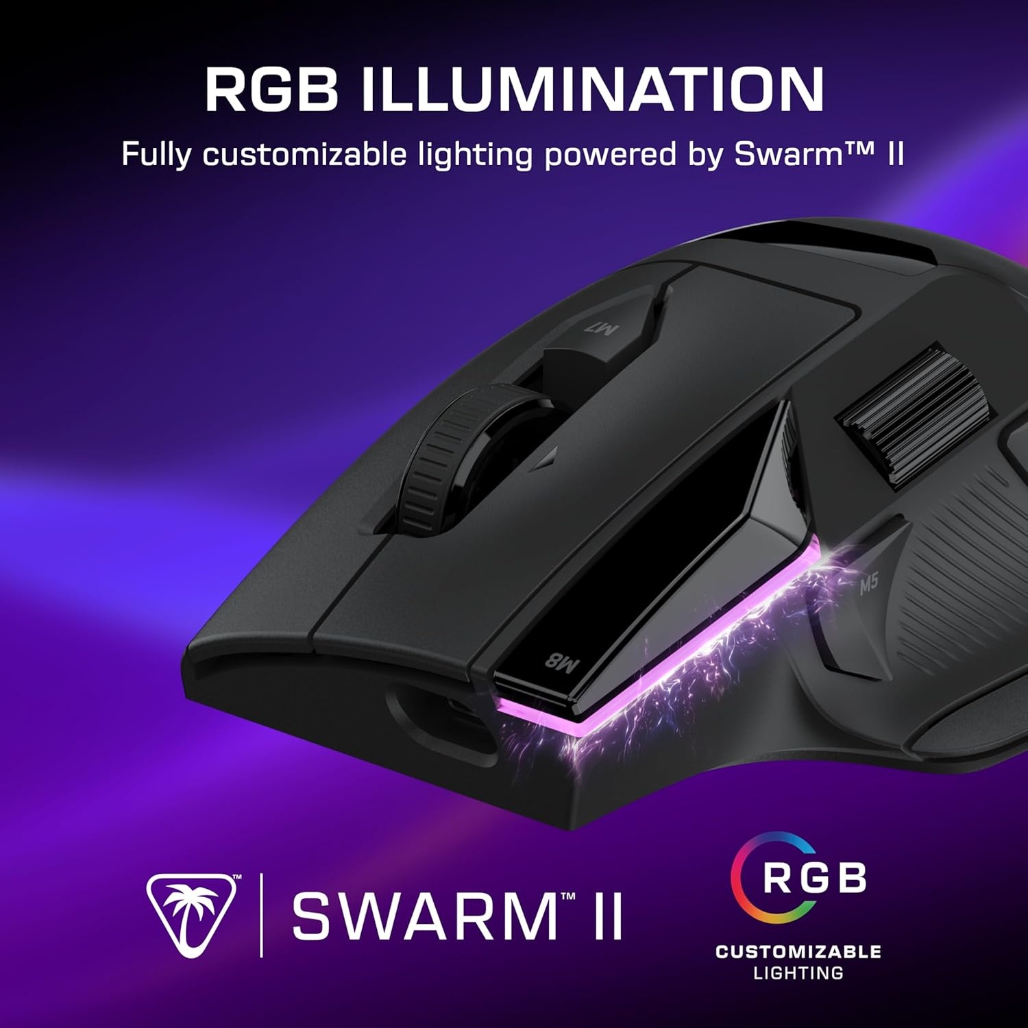 image:imageTurtle Beach Command Series MC7 Wireless Gaming Mouse BuiltIn Touchscreen Command Display True 8K Polling OwlEye 30K DPI Optical Sensor TriMode Connectivity Titan Optical Switches Charge DockMC5 Wireless Mouse