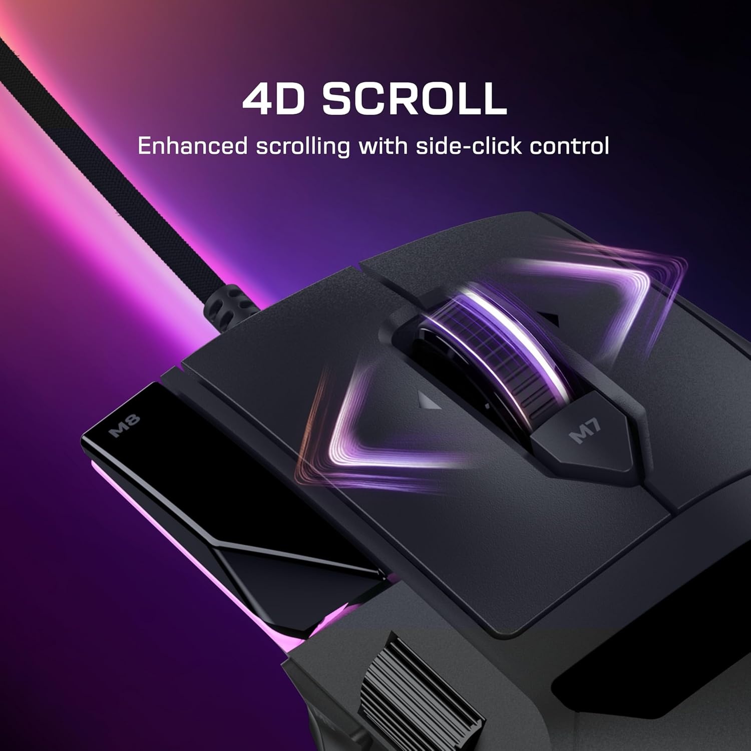image:imageTurtle Beach Command Series MC7 Wireless Gaming Mouse BuiltIn Touchscreen Command Display True 8K Polling OwlEye 30K DPI Optical Sensor TriMode Connectivity Titan Optical Switches Charge DockMC3 Wired Mouse
