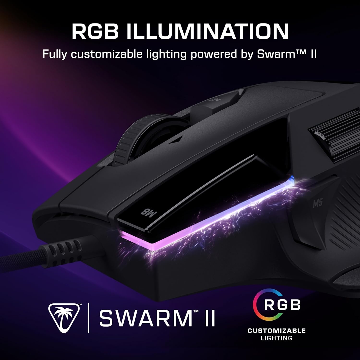 image:imageTurtle Beach Command Series MC7 Wireless Gaming Mouse BuiltIn Touchscreen Command Display True 8K Polling OwlEye 30K DPI Optical Sensor TriMode Connectivity Titan Optical Switches Charge DockMC3 Wired Mouse