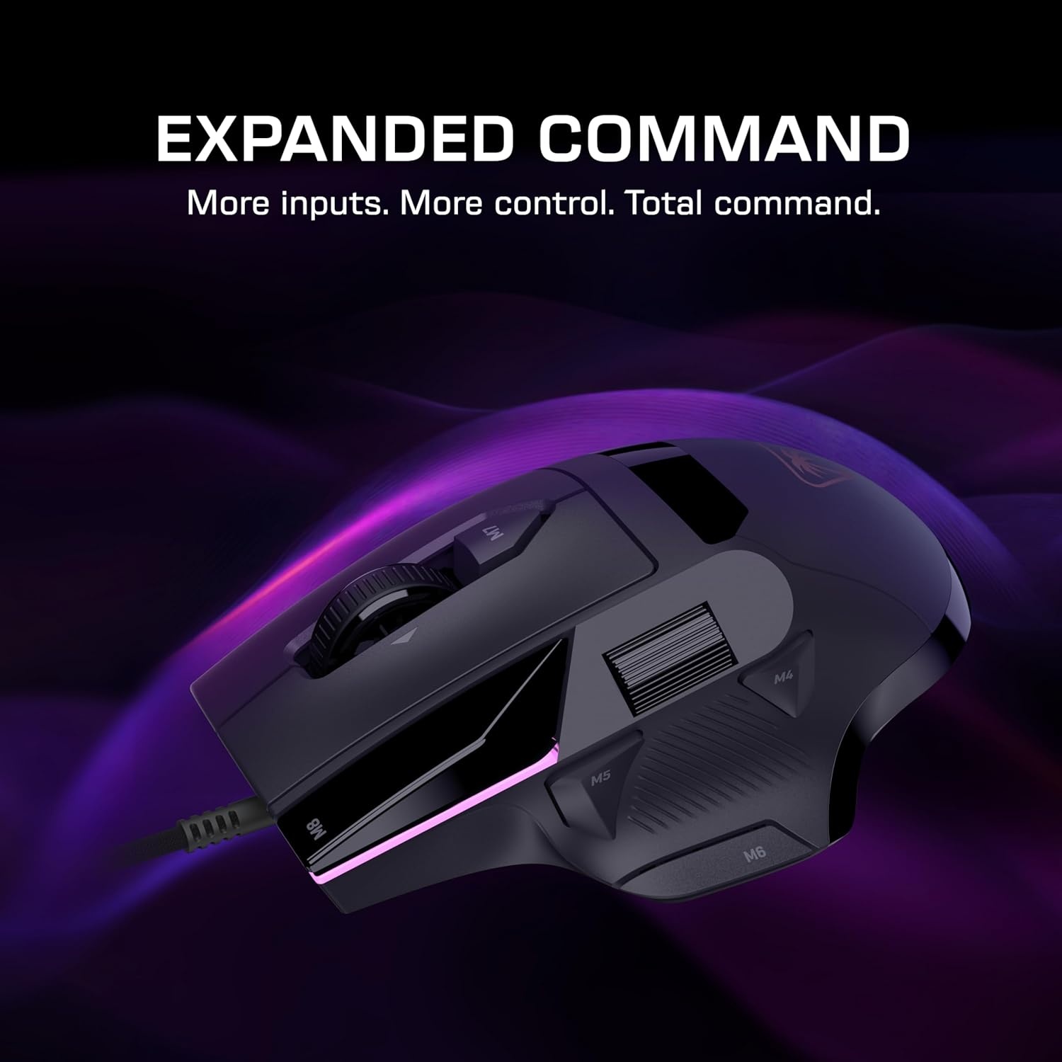 image:imageTurtle Beach Command Series MC7 Wireless Gaming Mouse BuiltIn Touchscreen Command Display True 8K Polling OwlEye 30K DPI Optical Sensor TriMode Connectivity Titan Optical Switches Charge DockMC3 Wired Mouse