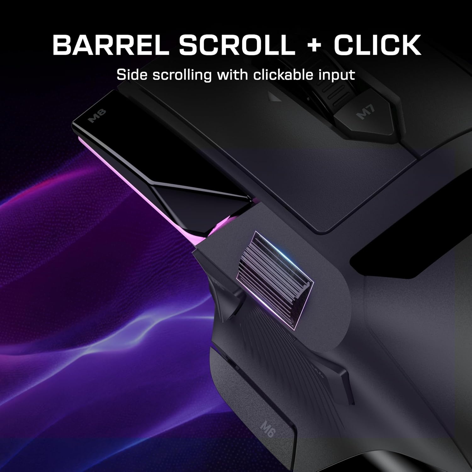 image:imageTurtle Beach Command Series MC7 Wireless Gaming Mouse BuiltIn Touchscreen Command Display True 8K Polling OwlEye 30K DPI Optical Sensor TriMode Connectivity Titan Optical Switches Charge DockMC3 Wired Mouse